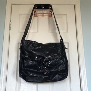 EUC Large Faux Leather Shoulder Bag